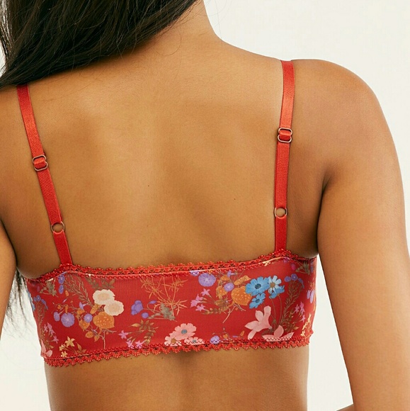 New spell designs FP wild bloom red bralette bra L - Picture 4 of 14